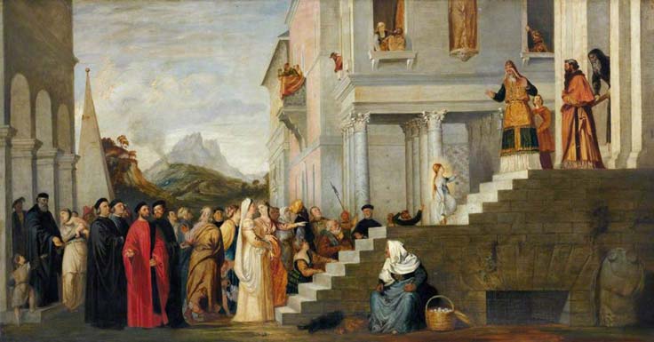 Введение Марии во храм, Тициан, фрагмент