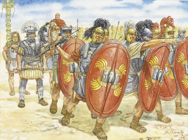 Римские легионеры, художник Дж. Рава