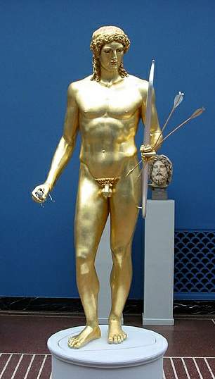 Аполлон Парнопий (Кассельский), реконструкция статуи Фидия в Афинах