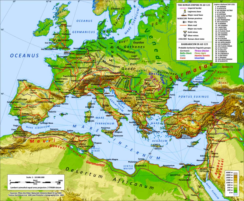 Карта римских дорог