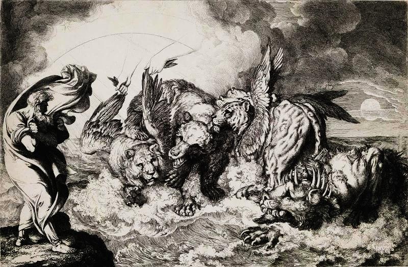 Четыре зверя в видении Даниила, Луиджи Сабателли, 1809