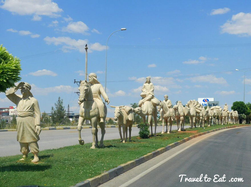 A Caravan Group Outside the Zeugma Mosaic Museum. Zeugma Mosaic Museum. Gaziantep, Turkey
