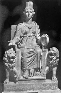 Мать богов с тимпаном и львами (Cybele (h. possibly from Ostia)