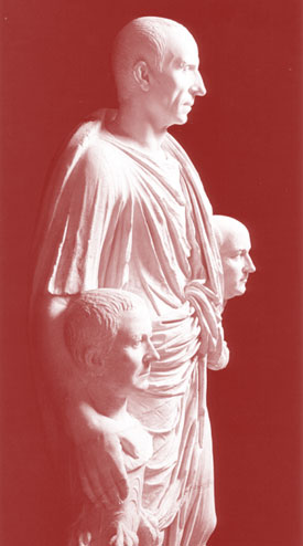 Неизвестный римлянин с бюстами предков в руках, эпоха Августа, Капитолийский музей