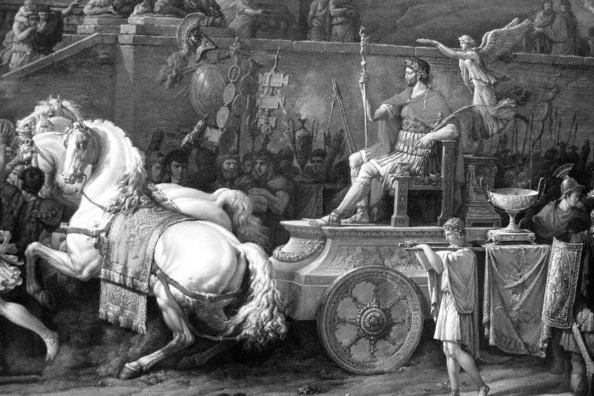 Триумф Эмилия Павла (в облике Зевса-Юпитера с жезлом в руке), Карл Верне