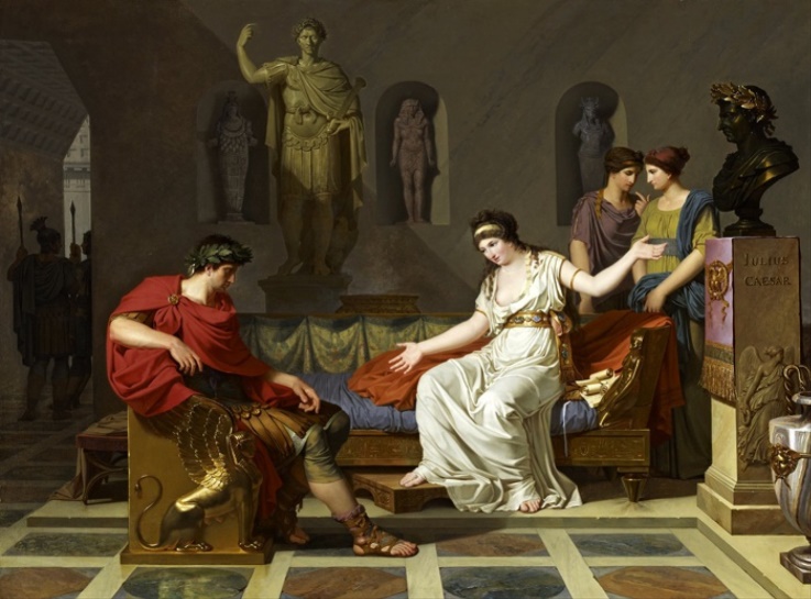 Клеопатра («Я родила сына от Цезаря») и Октавиан в Египте, Луи Гоффье