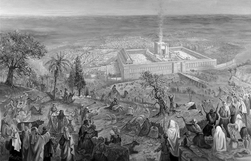 Вид на Иерусалим и храм Ирода, реконструкция
